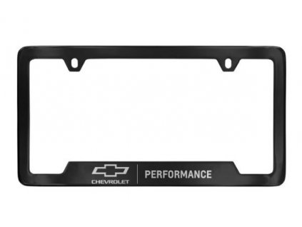 Chevrolet Fekete Baron & Baron® rendszámkeret Bowtie logóval és Chrome Performance Scripttel