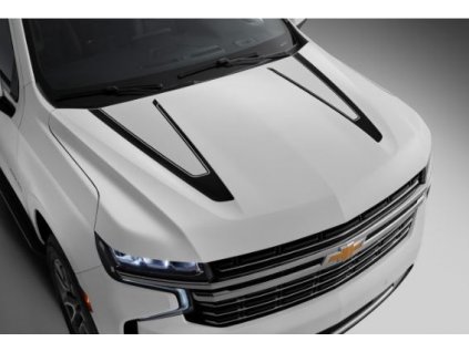 Chevrolet Aufkleberpaket mit Haubenstreifen in Schwarz