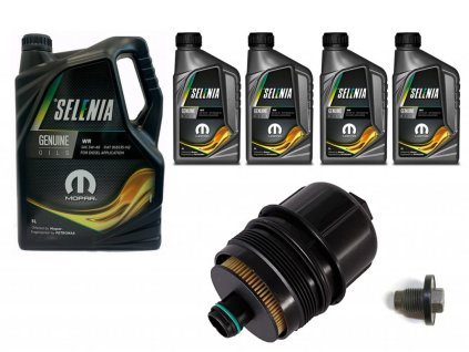 Jeep Wrangler JL 3,0L EcoDiesel Motorový olej (9L) + Olejový filter + Zátka ol. vane