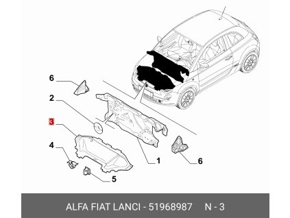 Fiat 500 Haubendecke