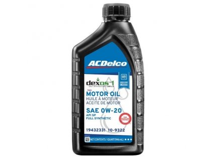 Olej silnikowy ACDelco w pełni syntetyczny 0W-20 10-9322 (946ml)