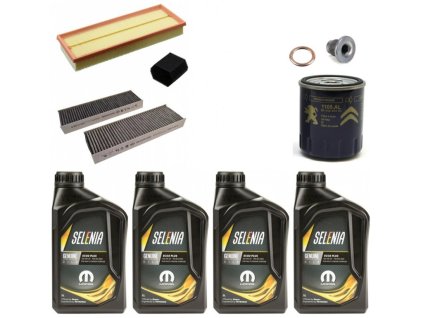 Jeep Avenger AV 1.2L, 1.2L MHEV - Selenia Mopar ECO2 PLus 0W-20 (4L) + Olejový, Vzduchový, Klima filtr