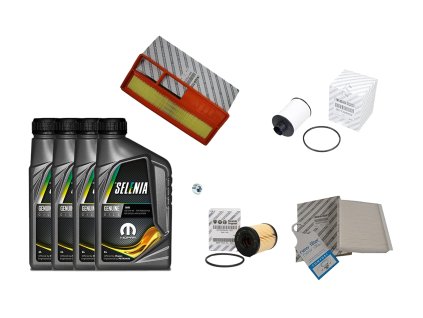 AXD olej, filtr + zátka + vzduchový, klima, palivový filtr