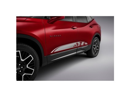 Blazer Chevrolet Un pacchetto di decalcomanie per la carrozzeria in argento con un design a bandiera a scacchi