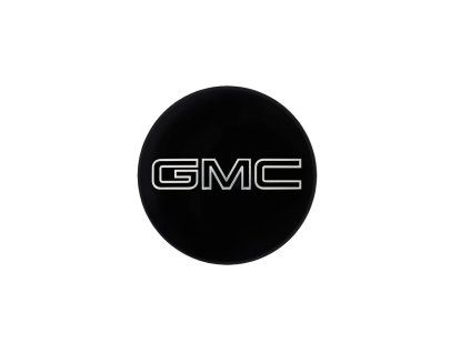 Cache-moyeu GMC Acadia de couleur noire avec logo GMC noir