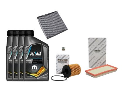 YXN olej, filtr + zátka + vzduchový, klima filtr