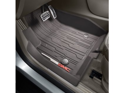 GMC Acadia Přední prémiové koberečky do každého počasí v barvě tmavě popelavě šedá s logem GMC