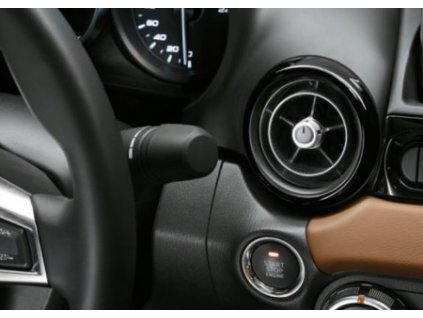 Abarth/Fiat 124 Spider Dekoration des runden Heizlochs schwarz