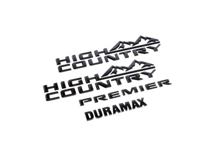 Chevrolet Suburban 12.gen Emblémy Chevrolet High Country, Duramax, Premier v černé barvě