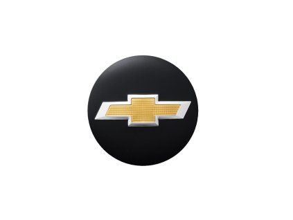 Cache-moyeu Chevrolet noir avec logo nœud papillon
