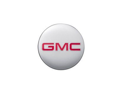 Cache-moyeu de roue GMC Acadia en aluminium brossé avec logo GMC rouge