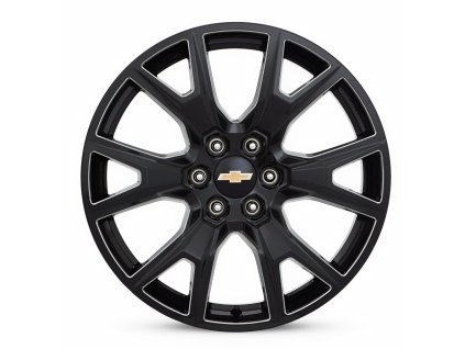 Chevrolet Jante suburbane din a 12-a generație de 22 x 9 inci, cu șase spițe, de culoare metalică Carbon Flash, cu prelucrare selectată