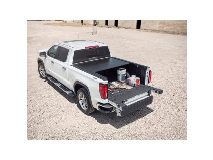 GMC Sierra 1500 5th Gen, Chevrolet Silverado 1500 4th Gen Short Embark Poly Retractable Bed Cover in Black by RealTruck Advantage®