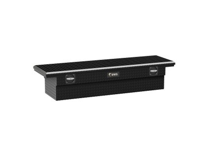 GMC Sierra 1500 5th gen Secure Lock Crossover Tool Box in Gloss Black with Swivel Handles by UWS®