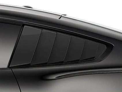 Ford Mustang 6th gen Air Design® quarter window blinds in shadow black