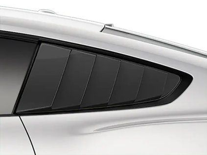 Ford Mustang 6.gen Persiennes de vitre de custode Air Design® en noir mat
