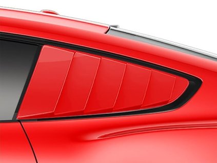 Ford Mustang 6th gen Air Design® Racing Red Quarter Window Blinds