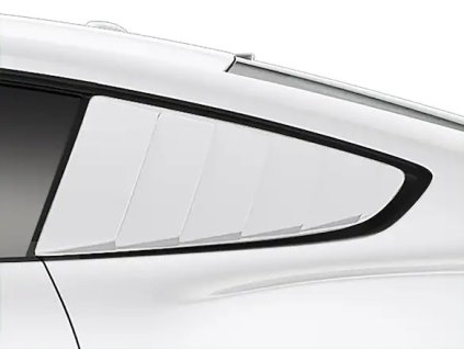 Ford Mustang 6th gen Quarter-circle window blinds Air Design® Oxford white