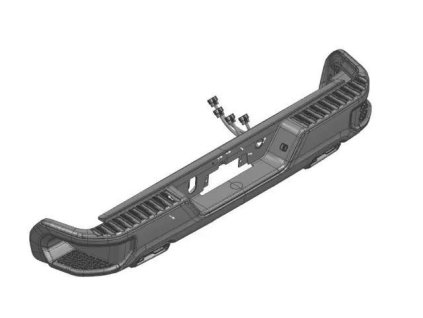 Chevrolet Silverado 1500 4.gen Světle chromovaný zadní nárazník