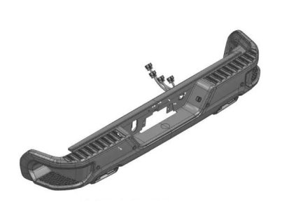 Chevrolet Silverado 1500 4.gen Světle chromovaný zadní nárazník