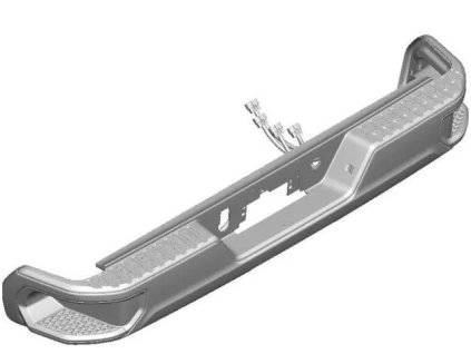 Chevrolet Silverado 1500 4. Generation, helle Chrom-Heckstoßstangenverkleidung 87848721
