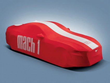 Ford Mustang 6th gen Red and white full vehicle cover for low wing models