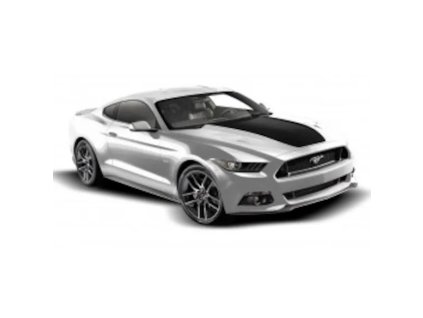 Ford Mustang 6.gen Matně černá sada pruhů na kapotě