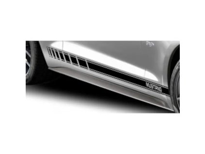 Ford Mustang 6.gen Sada lesklých bílých rychlostních pruhů