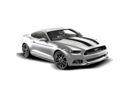 Ford Mustang 6.gen Matně černá sada dvojitých pruhů na kapotě