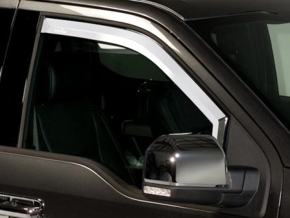 Ford F-150 Putco Chrome In-Channel Side Window Deflectors, Front Only 2-Piece Set for Regular Cab