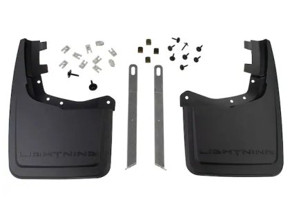 Ford F-150 Lisované karbonově černé chrániče proti stříkající vodě, zadní pár pro F-150 Lightning