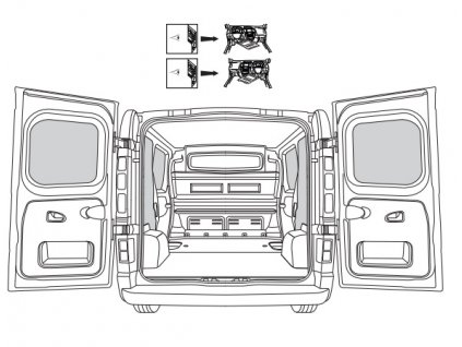 Fiat Talento Dřevěné boční panely, vysoká zátež, dvoje boční posuvné dveře