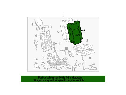 Cadillac Escalade Dune Potah opěradla sedadla spolujezdce 84017561