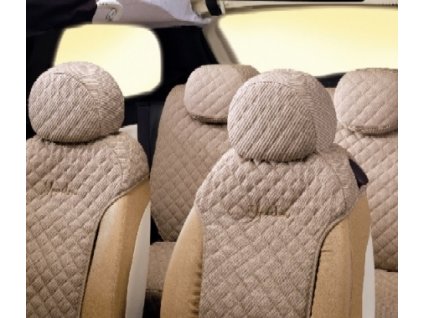 Coprisedili Lancia Ypsilon, colore beige, sedile posteriore indiviso