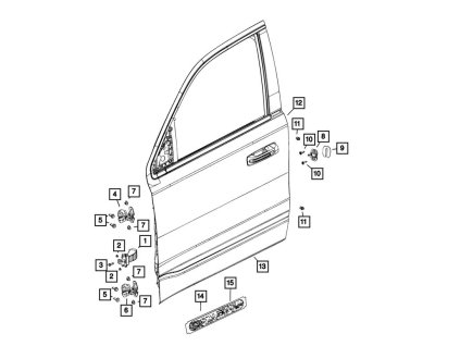 Dodge RAM 1500 5.gen DT Pravé přední dveře