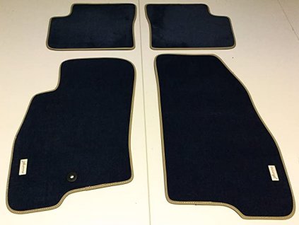 Grande Punto Set of textile mats, 3 and 5 doors. Blue, sand yellow edge