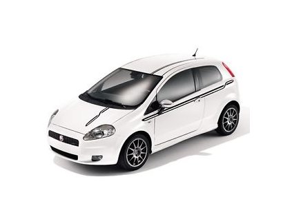 Fiat Exterior stickers, side graphics circuit, red 5-door.