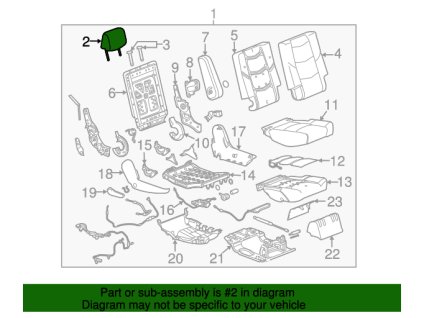 Cadillac Escalade Opěrka hlavy 23448542