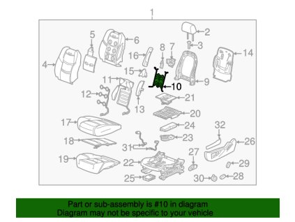 Cadillac Escalade Bederní opěradla předních sedadel 22992872, 22992873, 23183846