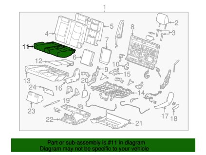 Cadillac Escalade Břidlicový potah sedadla řidiče 23364555, 84206240