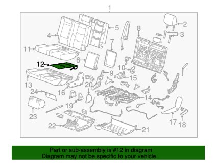 Cadillac Escalade Podložka ventilátoru sedadla řidiče