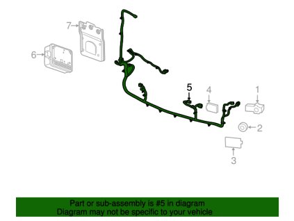 Cadillac Escalade Kabelový svazek snímače alarmu předního objektu 84258630