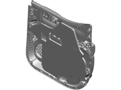 Chevrolet Silverado 1500 4.gen Čierne obloženie zadných dverí na strane vodiča 84959849