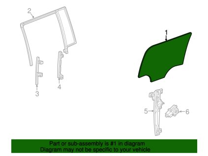 Cadillac Escalade Okno zadních dveří spolujezdce 20979107