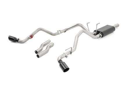 Dodge RAM 1500 Esapament DS a 5-a generație Cat-back dual negru Rough Country 96009