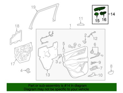 Cadillac Escalade Břidlicový rámeček spínače dveří na straně spolujezdce Pravá
