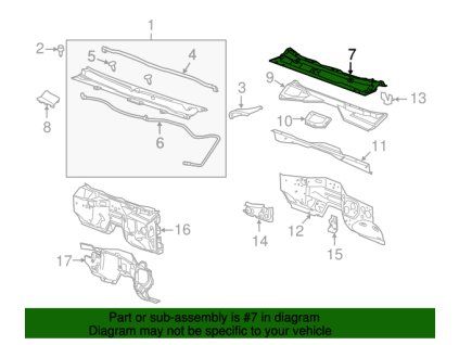 Cadillac Escalade Panneau supérieur de plénum 22958801