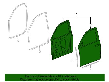 Cadillac Escalade Dveře na straně spolujezdce 23331912, 84455168