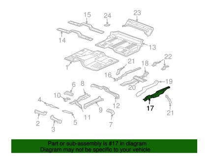 Cadillac Escalade Zesílení podlahového panelu na straně řidiče