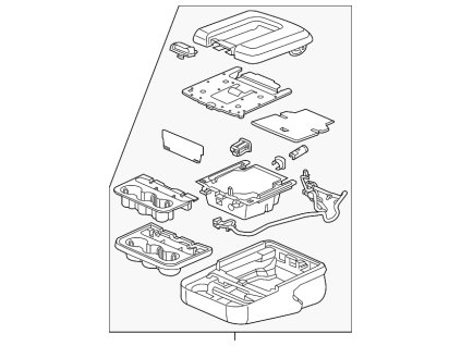 Cadillac Escalade Černá středová loketní opěrka předního sedadla